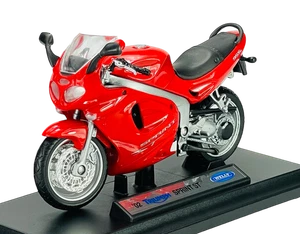WELLY '02 TRIUMPH SPRINT ST RED 1:18 MOTORCYCLE DIE CAST MODEL NEW IN BOX 1 - Picture 1 of 5