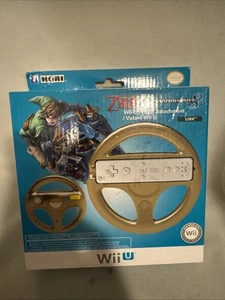 Nuovissimo - Volante Hori Legend Of Zelda Gold Nintendo Wii U Mario Kart 8 - Foto 1 di 4