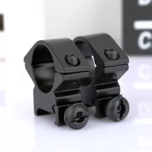 1 Pair Low Profile 25.4mm 1" Ring Scope Mounts for 20mm Picatinny Accessories - Picture 1 of 8