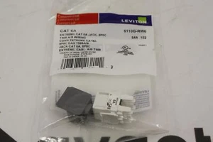 LEVITON 6110G RW6 EXTREME 10G QUICKPORT CONNECTOR UTP 6A WHITE 110 - Picture 1 of 3