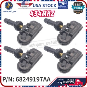 (4)Tire Pressure Monitor Sensor 68324960AA Tpms For 2014-2022 Jeep Cherokee US - Picture 1 of 10