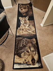 Wolf, Bear, and Mountain Lion Runner Rug - Picture 1 of 3