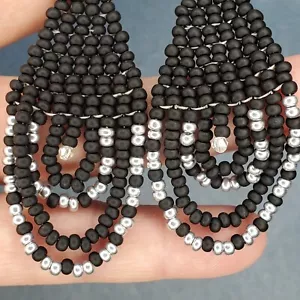 Handmade Beaded earrings czech beads 10/0. - Picture 1 of 10