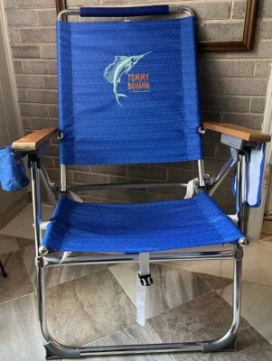 Tommy Bahama складное регулируемое пляжное кресло синий марлин - Изображение 1 из 4