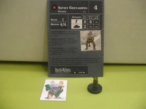 =Axis & Allies Miniatures CONTESTED SKIES Soviet Grenadiers with card 11/45= - Picture 1 of 1