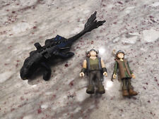 2010 How To Train My Dragon 3" Figure Toothless Hiccup and Snotlout