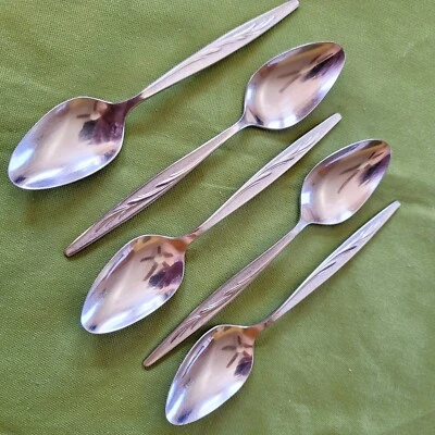 5 cucharaditas International acero inoxidable 1847 Rogers Bros Sea Island patrón 6" Foto 1 de 3