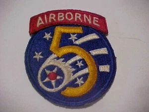 CERTIFIED WW2 U.S ARMY 5 TH AIR FORCE AIRBORNE JUNGLE RESCUE PATCH UNUSED - Picture 1 of 2