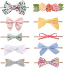Baby Girl Headbands and Bows, Newborn Infant Toddler Nylon Hairbands Hair Access