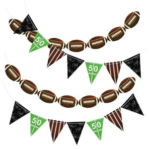 Zonon 4 Pieces Baseball Football Soccer Banner Sports Birthday Party - Picture 1 of 8