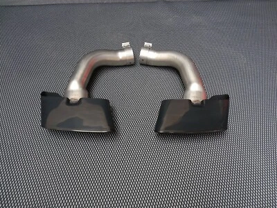 Original Audi Q7 4M Endrohrblenden schwarz verchromt Black Paar 4M0071771B - Bild 1 von 4