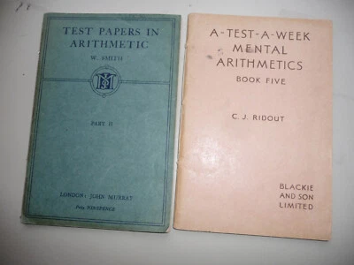 Maths Arithmetic test papers 1930's 100+ total pages 5x7"       W11 - Image 1 of 3