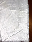 2/3 Yd+ White Terry Cloth Wavy Chenille Fabric / Sold by the Piece 30" Wx 27"