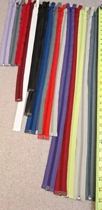New YKK zippers Plastic Center Lot Set Of 16 Different Sizes & Colors - Picture 1 of 17