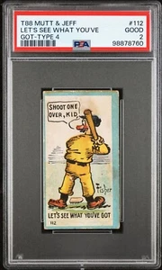 1906-11 T88 Mutt & Jeff #112 Let's See What You've Got, tipo 4 color PSA 2 bueno - Imagen 1 de 2