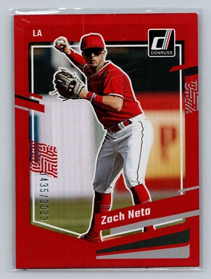 2023 Donruss Baseball Zach Neto Red Holo Parallel /2023 LA Angels #103!!🔥⚾️🔥 - Image 1 of 2