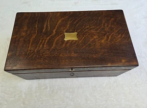 Vintage Victorian mahogany travel writing slope, stationary box, lap desk - Picture 1 of 13