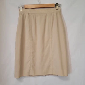 Escada Margaretha Ley Ecru Pencil Skirt Fully Lined Wmn's Size 2 Kick Slit - Picture 1 of 6