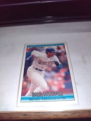Paul Molitor #51 Donruss Error card no dot after inc mint new - Image 1 of 2