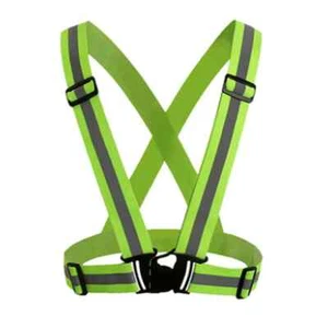 Reflective Safety Strap Vest | Night Running Cycling Gear | Elastic Fluorescent - Picture 1 of 5