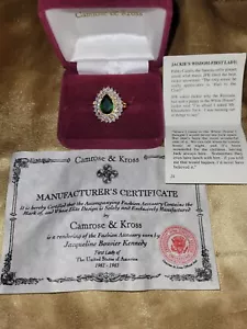 Camrose & Kross JBK EMERALD RING -TEARDROP COCKTAILRING - - Picture 1 of 5