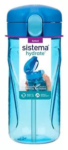 Sistema Quick Flip Paglia Acqua Bevanda Succo Bottiglia Ufficio Scuola Palestra Lavoro 520ml - Foto 1 di 6