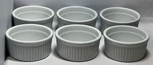 Ramekins Set of 6 Ribbed Custard Cups 1-5/8”T x 3-1/3”W Excellent Used Condition - Picture 1 of 4
