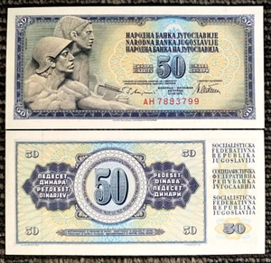 Yugoslavia 50 Dinara Year 1978 Banknote World Paper Money UNC Currency Bill - Picture 1 of 1