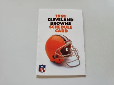 RS20 Cleveland Browns 1991 NFL Football Pocket Schedule - Coors Light - Image 1 of 2