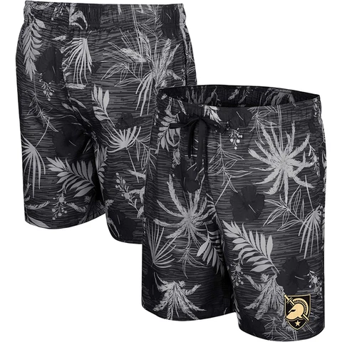 Men's Colosseum Black Army Black Knights What Else is New Swim Shorts Cover