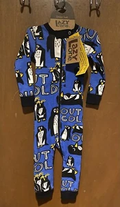 12 Month Child NEW Lazy One OUT COLD Union Suit PENGUINS One Piece PJs FreeShip - Picture 1 of 7