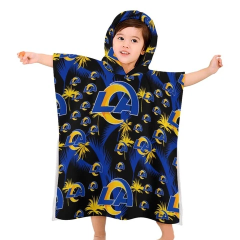 Los Angeles Rams Children's Bath Towel with Hood Travel Holiday Bath Towel Cover