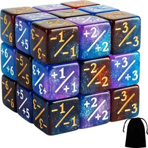 24 Stück MTG Counter Dice plus 1 Magic Counters +1/+1 Buff Dice Set Life Tokens - Bild 1 von 12