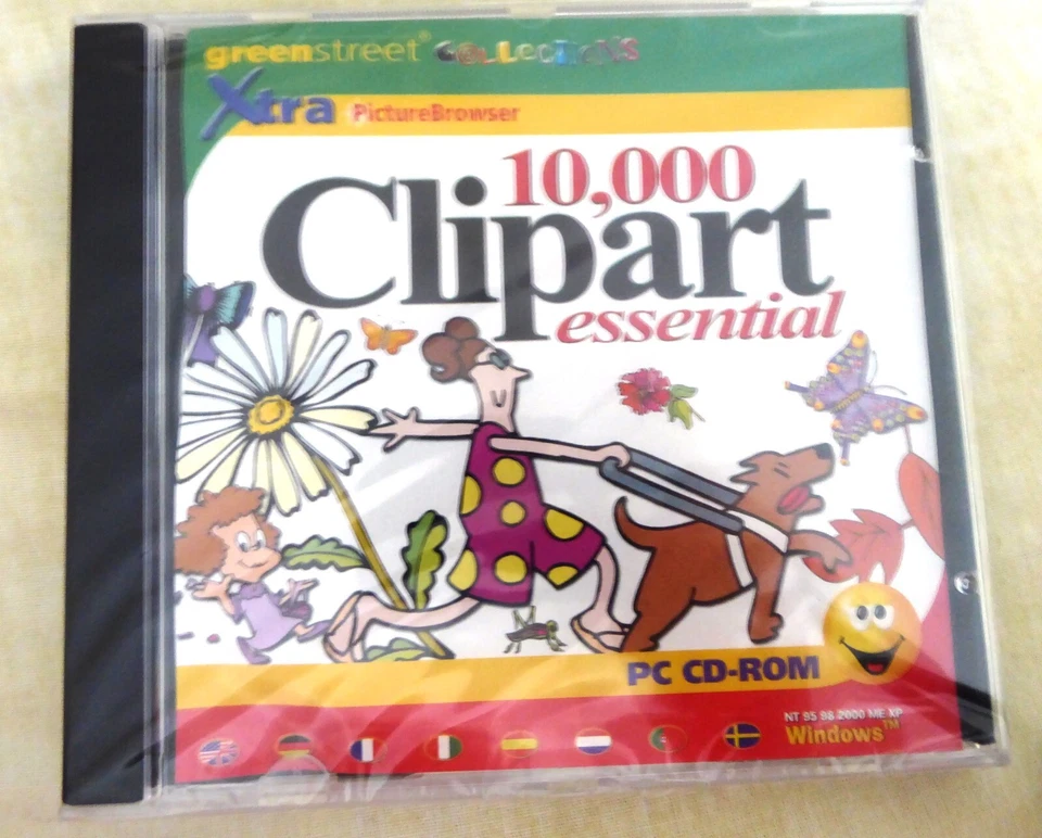 10,000 Clip Art Essential PC CD-ROM Computer Software BRAND NEW & SEALED - Image 1 of 1
