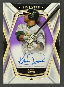 2019 Topps Five Star - Khris Davis /50 su scheda automatica #FSA-KD - Foto 1 di 2