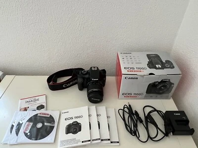 Canon EOS 1100D / Rebel T3 12.2MP SLR-Digitalkamera Kit 18-55mm IS II Objektiv - Bild 1 von 4