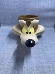 Vintage 1992 Wiley E. Coyote Warner Bros.Looney Tunes Plastic Cup Mug Roadrunner - Picture 1 of 6