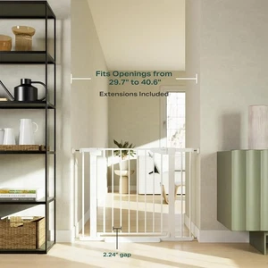 Puerta para bebé Cumbor 29,7-40,6" para escaleras, ganador de premios Mom'S Choice-puerta para perros para  - Imagen 1 de 9