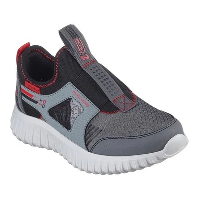 New In Box Skechers Game Kicks Grey Depth Charge 2.0 Techno Pointz Boy Slip Ons - Image 1 of 4