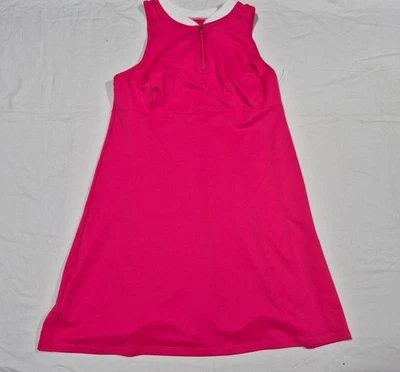 FILA Sport Tennis Dress Chevron 1/4 zip  Pink  white Pink Poly/cotton Size Large - Image 1 of 4