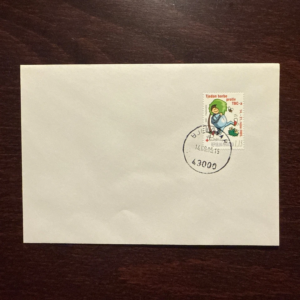CUBIERTA CROACIA FDC AÑO 2005 TUBERCULOSIS TB CRUZ ROJA SELLOS DE MEDICINA DE SALUD Foto 1 de 1