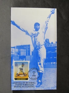 JACKIE ROBINSON    LEGENDS OF BASEBALL  FIRST DAY COVER  stamp cachet FULL COVER - Picture 1 of 1