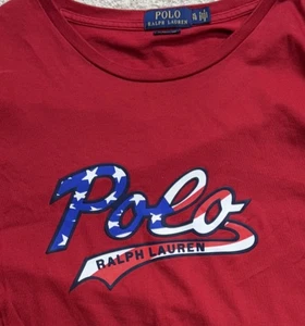 Camiseta Polo Ralph Lauren Gráfica Bandera Americana Roja Manga Corta Hombre’s XL - Imagen 1 de 4