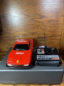 Nikko Ferrari Testarossa RC Sports Car Red Vintage Remote Controlled - Picture 1 of 9