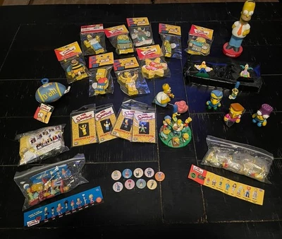 The Simpsons Lot: Kidrobot, Funko Bobble-Head, TOMY Sets, 3-D Pins & More - Image 1 of 4