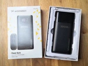 Powerbank, LCD-Display, Wozinsky WPB-001BK, 30.000 mAh, 5,0V-4,0A, Battery Pack - Zdjęcie 1 z 9