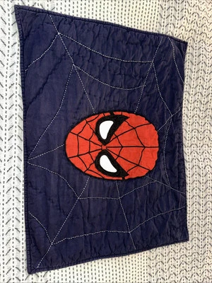 Pottery Barn Kids Spider-Man Quilted Sham Navy Red Standard - Image 1 of 4