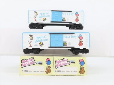 LOT of 2 O Gauge 3-Rail K-Line K6428 "Special Addition - It's A Boy" Box Cars - Image 1 of 4
