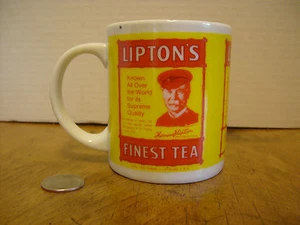 Taza de café de té Lipton's mejor logotipo de té Thomas Lipton, RB-3a - Imagen 1 de 3