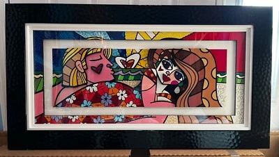 Esculptografía 3D Romero Britto "Pareja en la playa", certificado de autenticidad y valoración Foto 1 de 4